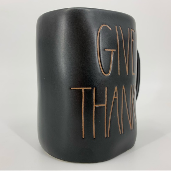 Rae Dunn ‘GIVE THANKS’ Black with Orange Mug - Picture 10 of 16